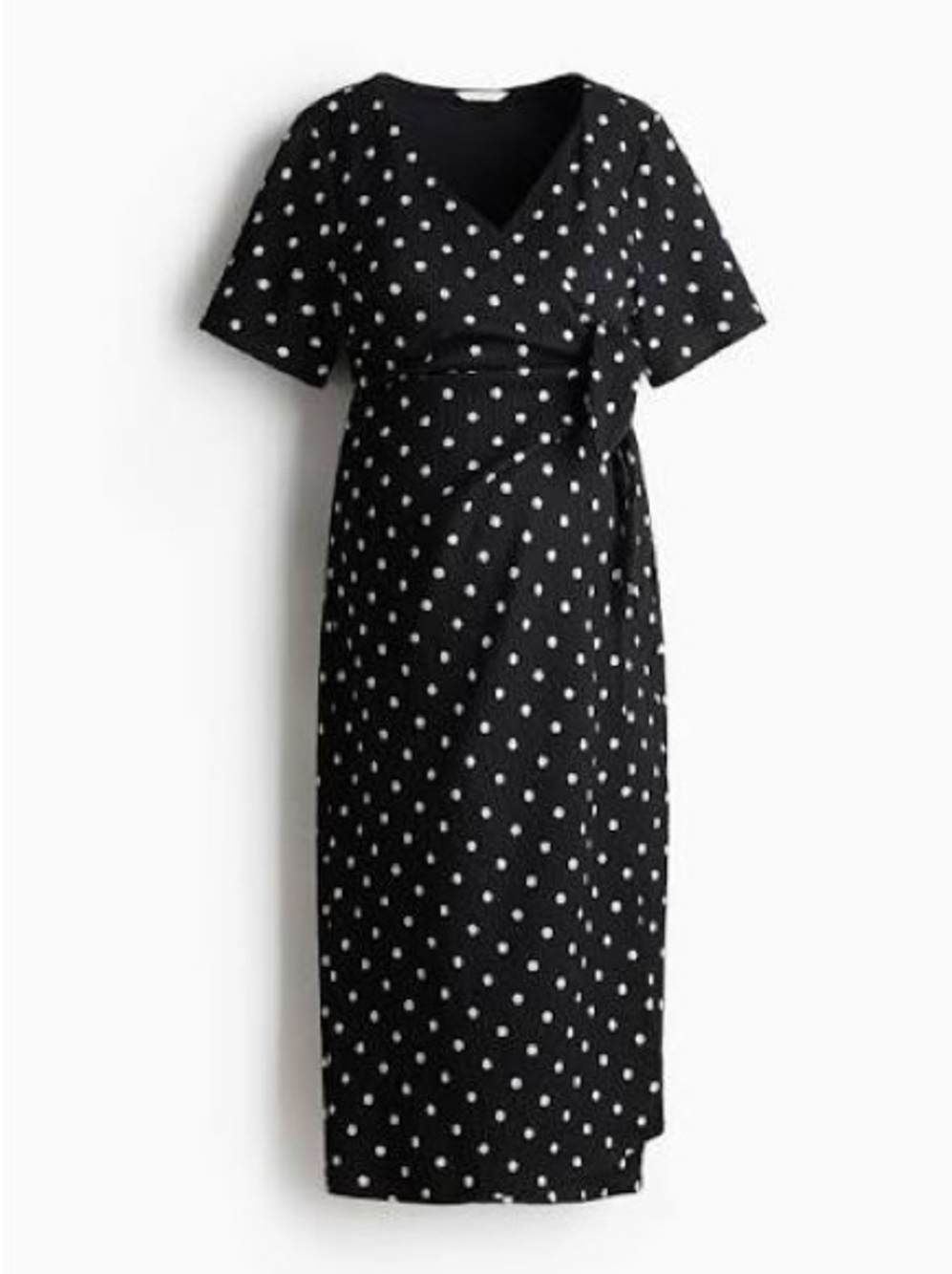 H&M MAMA crinkled wrap dress – M